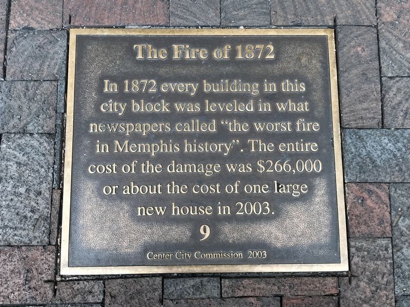 The Fire of 1872 Marker image. Click for full size.