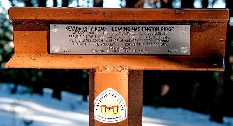 Nevada City Road - Leaving Washington Ridge Marker image. Click for full size.