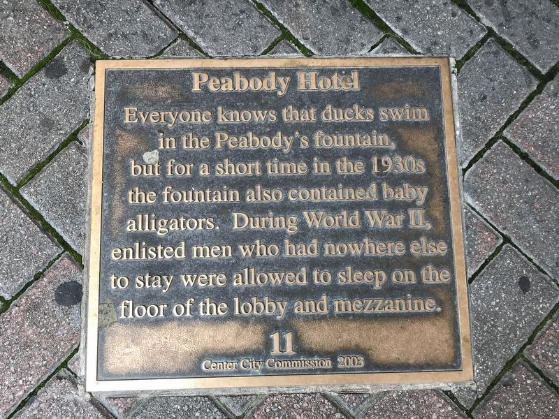 Peabody Hotel Marker image. Click for full size.