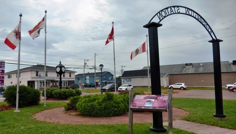 A Stop Along the PEI Railway Route Marker image, Touch for more information
