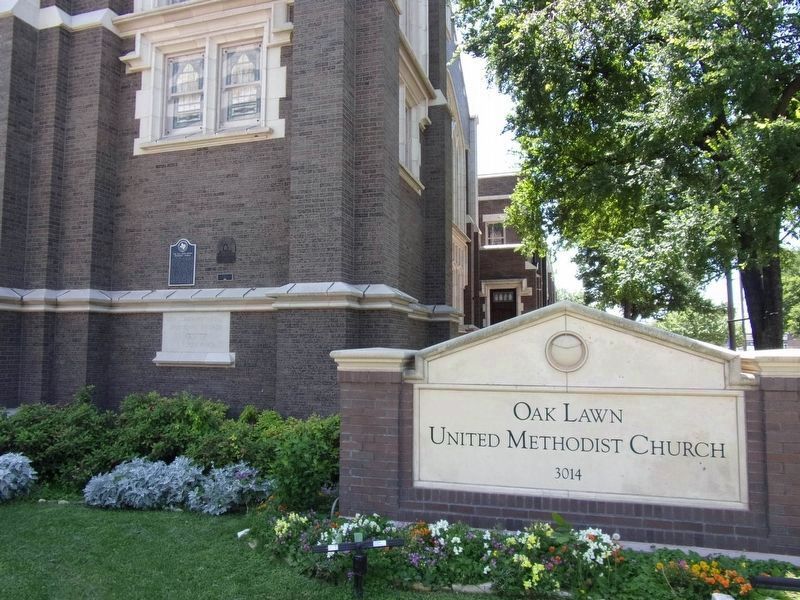 Oak Lawn United Methodist Church Marker image. Click for full size.