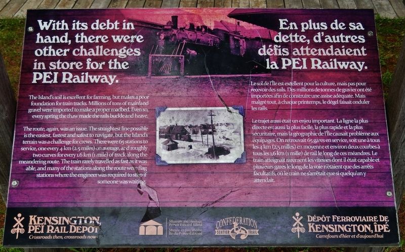 Challenges in Store for the PEI Railway Marker image. Click for full size.