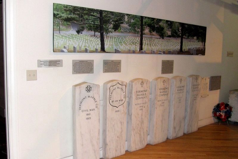 Samples of headstones produced for Arlington National Cemetery. image. Click for full size.