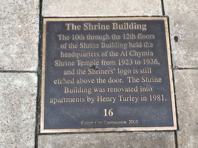 The Shrine Building Marker image. Click for full size.