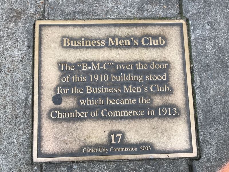 Business Men's Club Marker image. Click for full size.