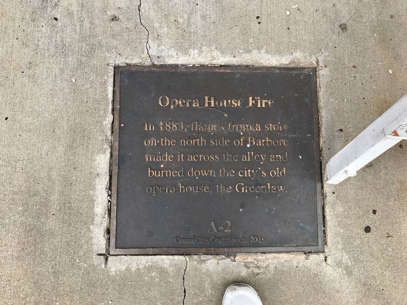 Opera House Fire Marker image. Click for full size.