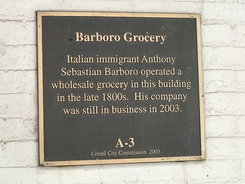 Barboro Grocery Marker. Click for full size. Barboro Grocery Marker image. Click for full size.