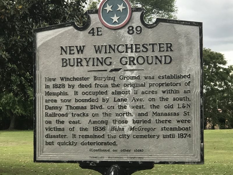 New Winchester Burying Ground Marker. Click for full size. New Winchester Burying Ground Marker image. Click for full size.
