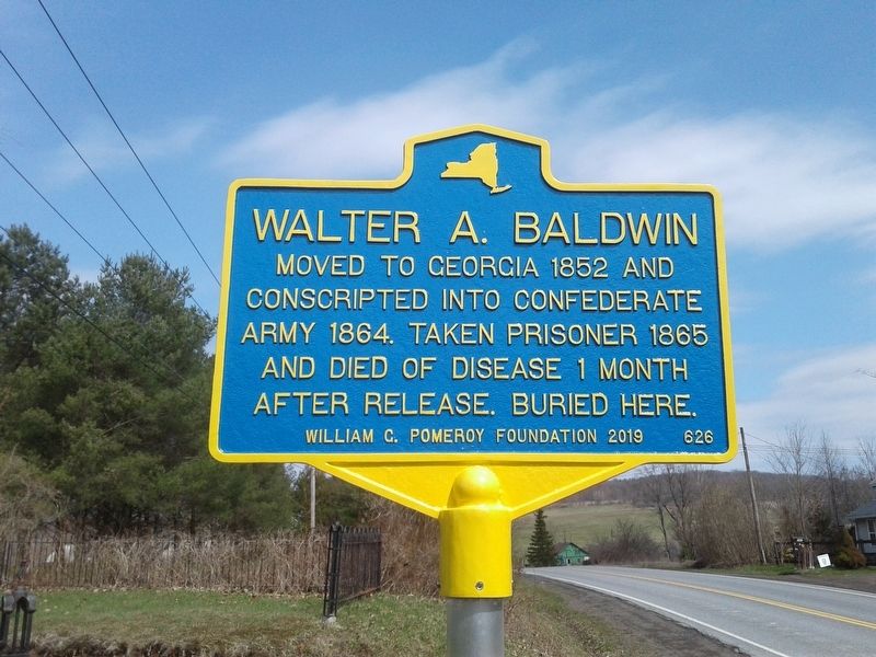 Walter A. Baldwin Marker image. Click for full size.