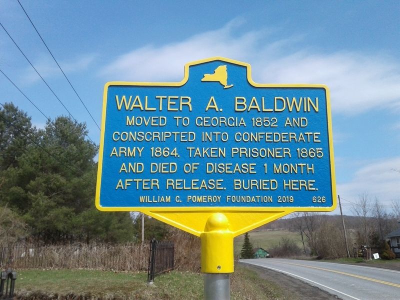 Walter A. Baldwin Marker image. Click for full size.
