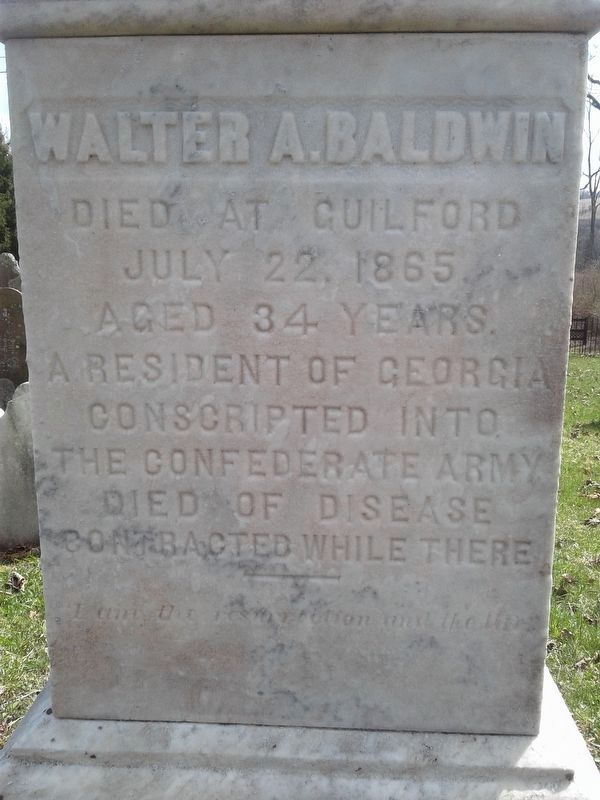 Walter A. Baldwin Gravestone image. Click for full size.
