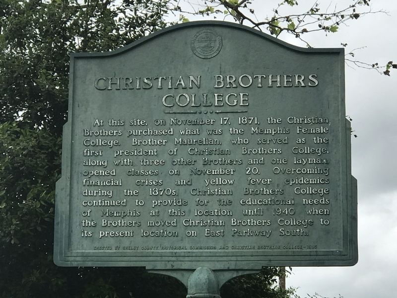 Christian Brothers College Marker image. Click for full size.