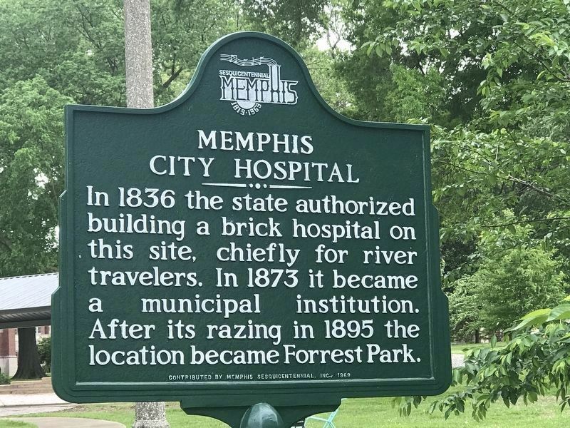 Memphis City Hospital Marker. Click for full size. Memphis City Hospital Marker image. Click for full size.