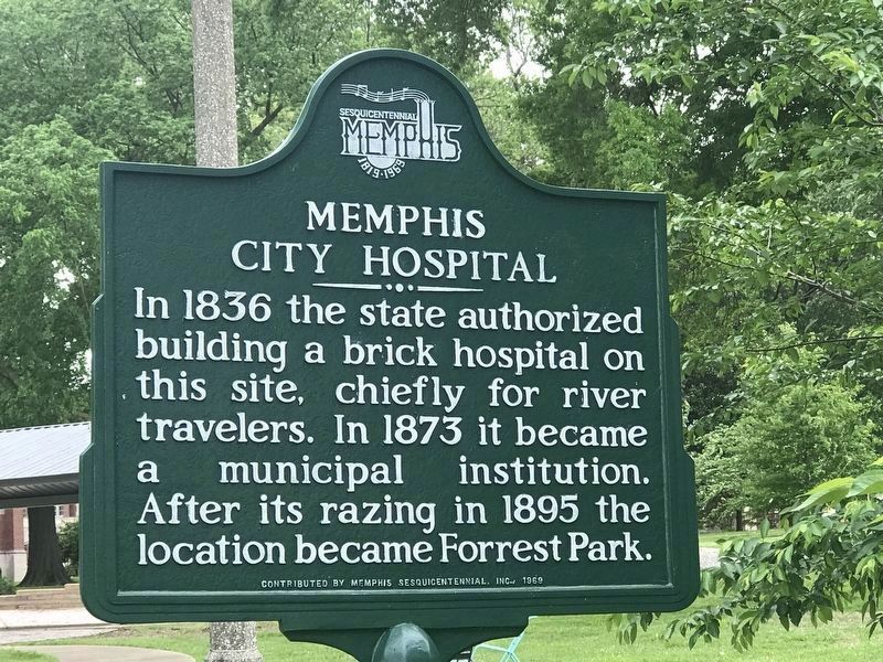 Memphis City Hospital Marker image. Click for full size.