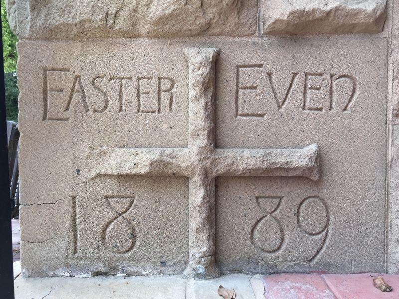 Cornerstone - Easter Eve 1889. Click for full size. Cornerstone - Easter Eve 1889 image. Click for full size.