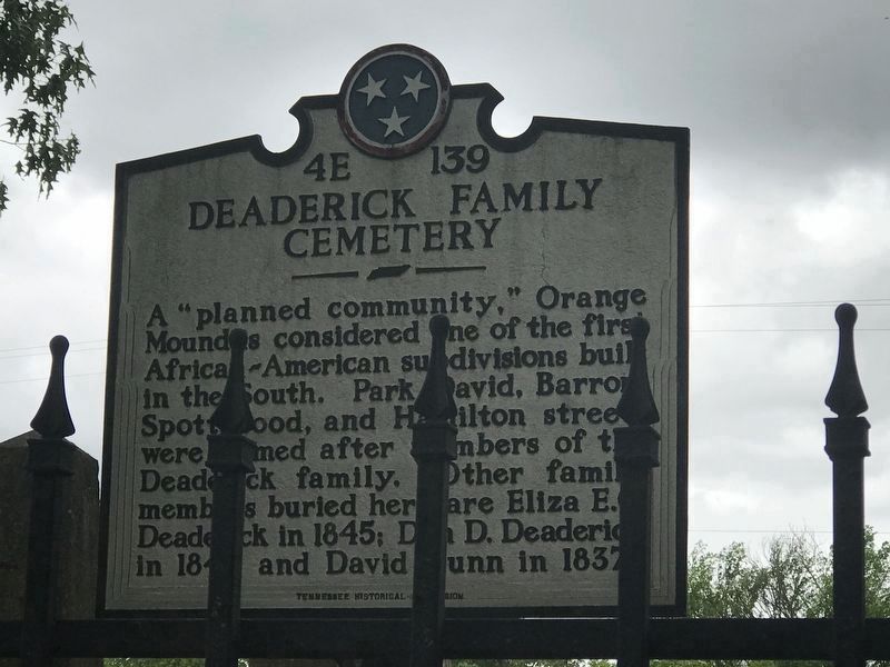 Deaderick Family Cemetery Marker (Side B) image. Click for full size.