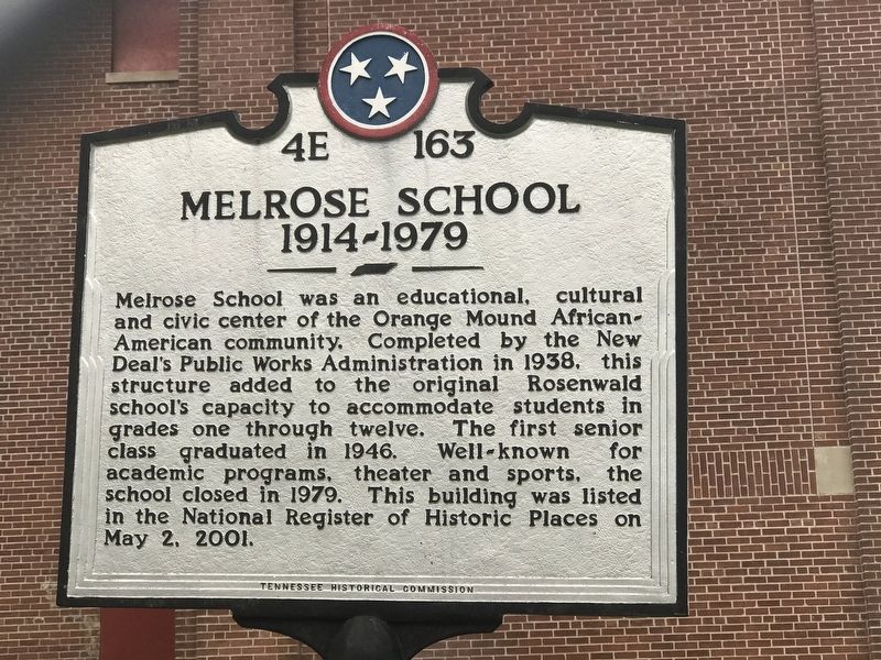 Melrose School Marker image. Click for full size.