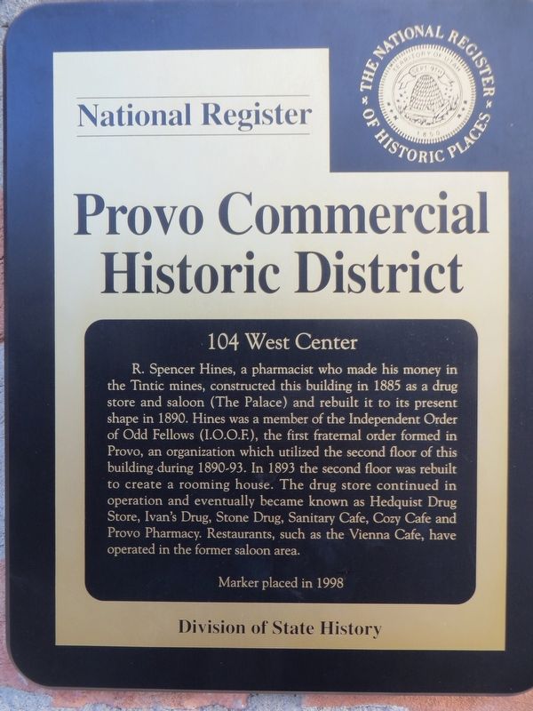 104 West Center Marker image. Click for full size.