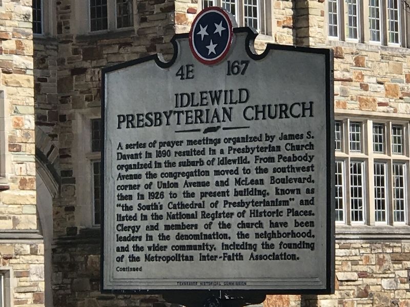 Idlewild Presbyterian Church Marker image. Click for full size.