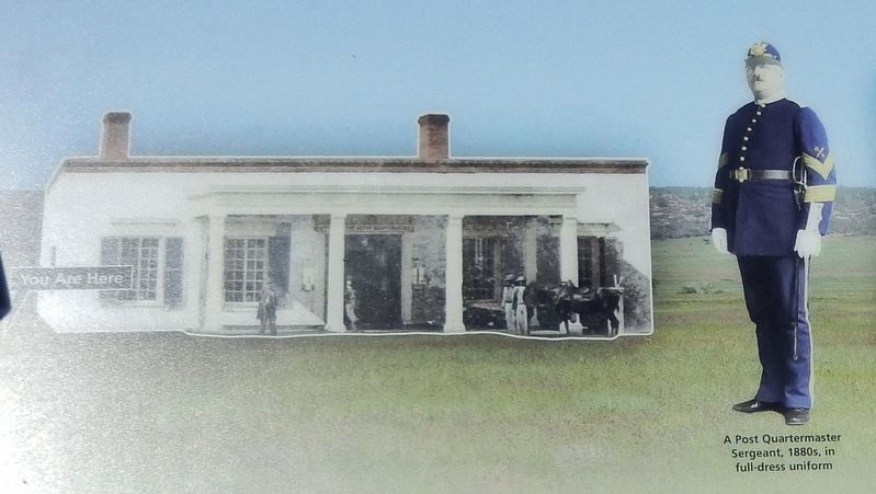 Marker detail: Post Quartermaster & Quartermaster Office. Click for full size. Marker detail: Post Quartermaster & Quartermaster Office image. Click for full size.