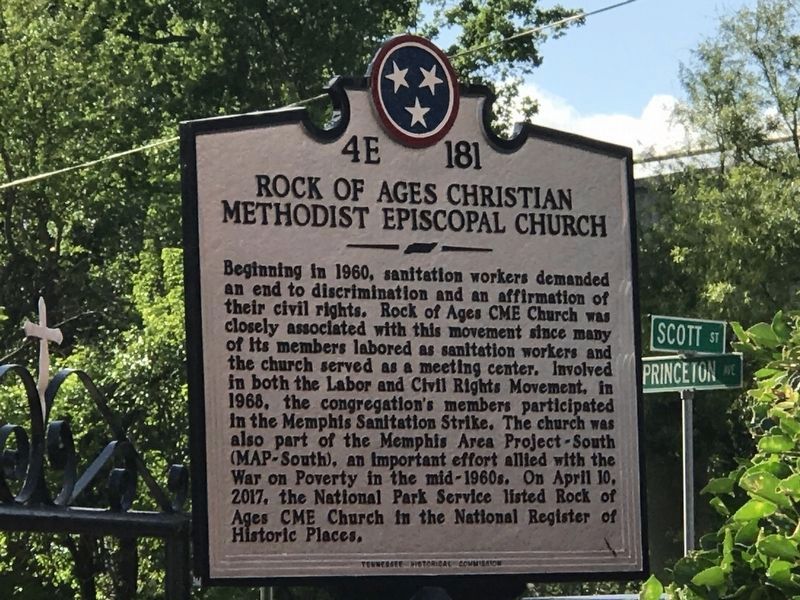 Rock of Ages Christian Methodist Episcopal Church Marker image. Click for full size.