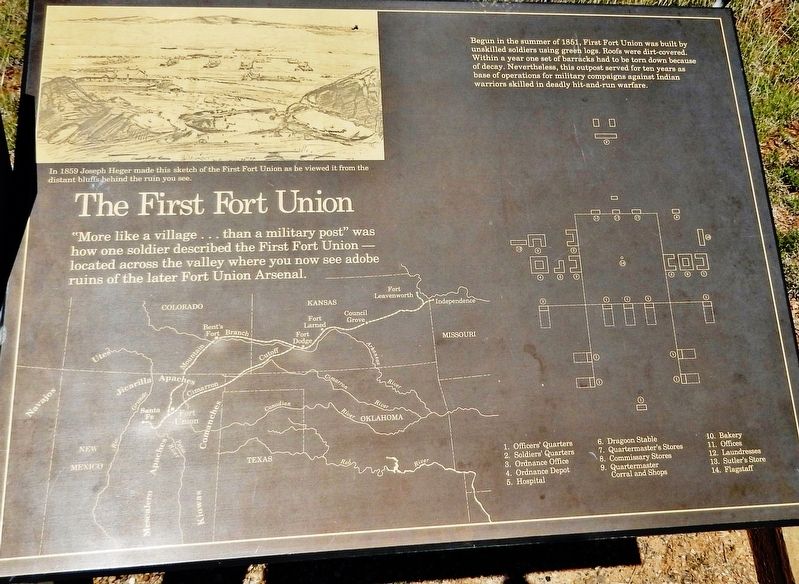The First Fort Union Marker image. Click for full size.