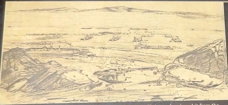 Marker detail: First Fort Union Sketch, 1859 image. Click for full size.