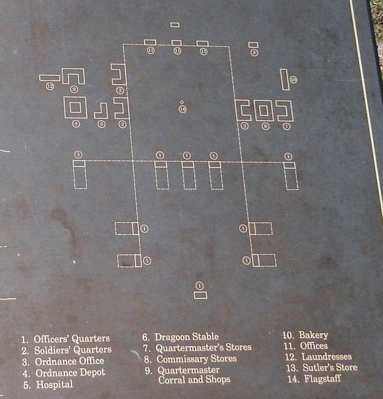 Marker detail: First Fort Union Layout image. Click for full size.