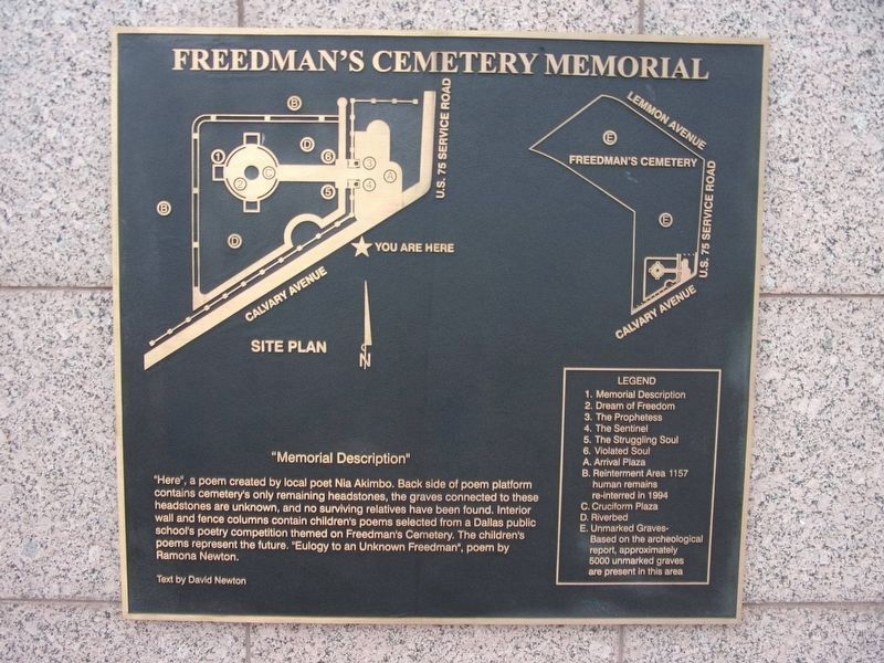 An additional Freedman's Cemetery Marker image. Click for full size.