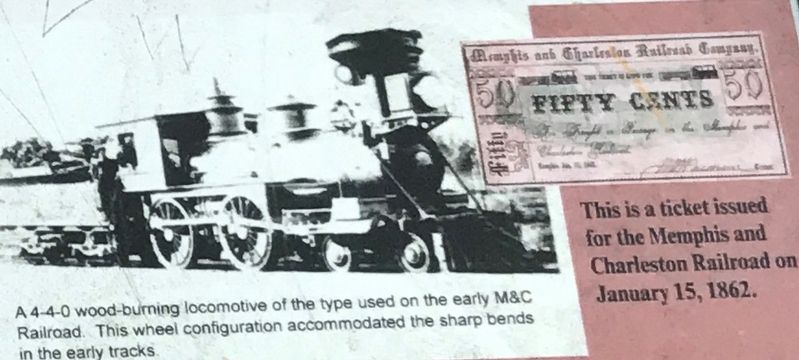 Memphis & Charleston Railroad Marker image. Click for full size.
