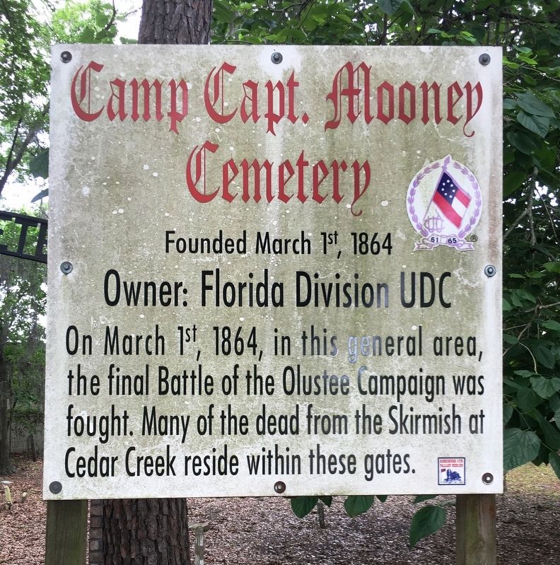 Camp Capt. Mooney Cemetery Marker image. Click for full size.