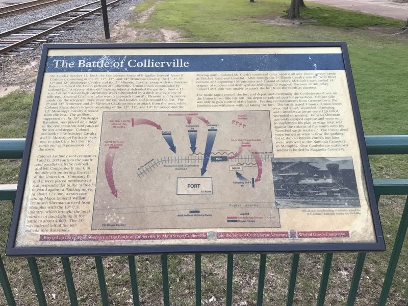 The Battle of Collierville Marker image. Click for full size.