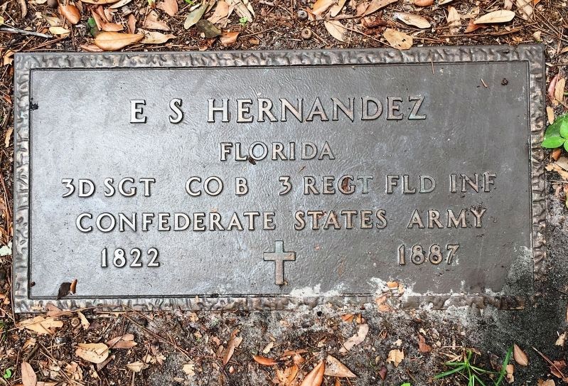 CSA 3rd Sergeant ES Hernandez headstone image. Click for full size.