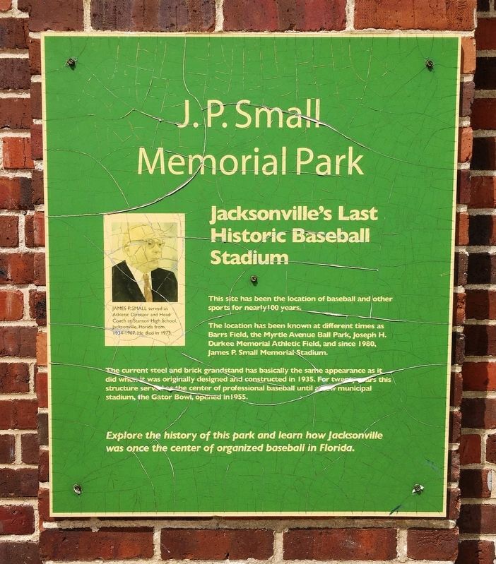 J.P. Small Memorial Park Marker image. Click for full size.