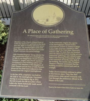 A Place of Gathering Marker. Click for full size. A Place of Gathering Marker image. Click for full size.