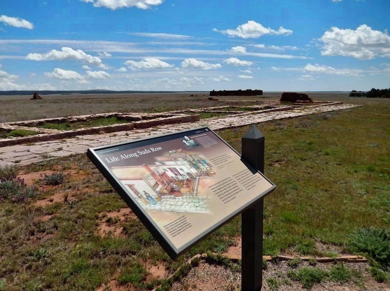 Life Along Suds Row Marker � <i>looking southeast</i> image. Click for full size.