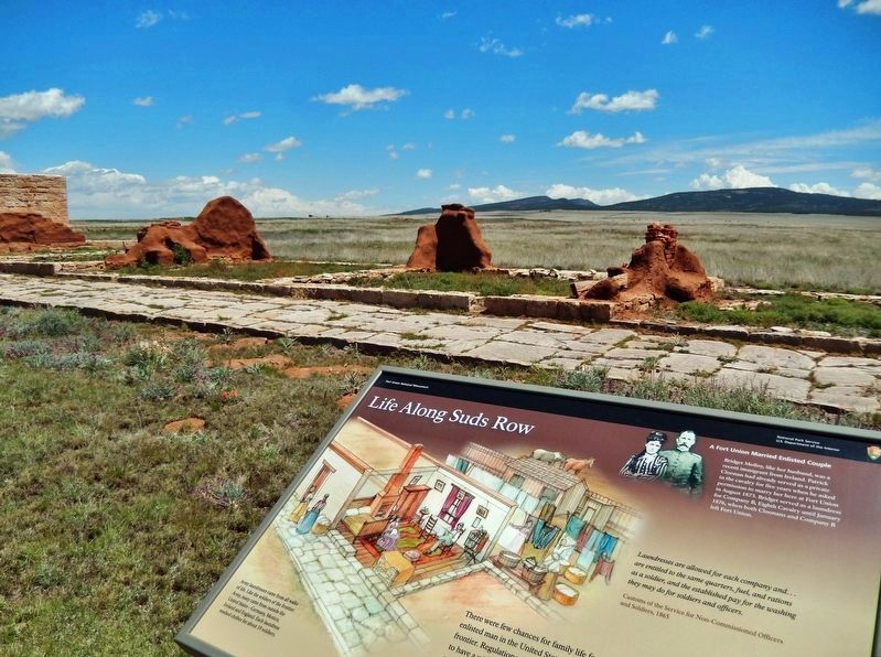 Life Along Suds Row Marker � <i>looking northeast</i> image. Click for full size.