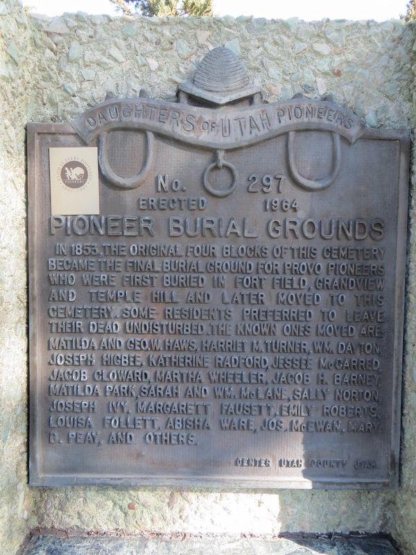 Pioneer Burial Grounds Marker image. Click for full size.
