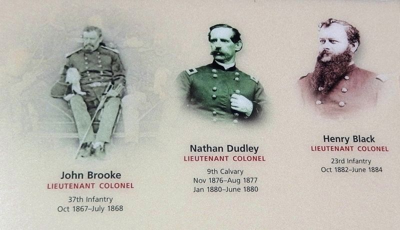 Marker detail: Three Fort Union Commandants image. Click for full size.