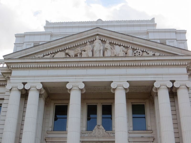 Utah County Courthouse Pediment image. Click for full size.