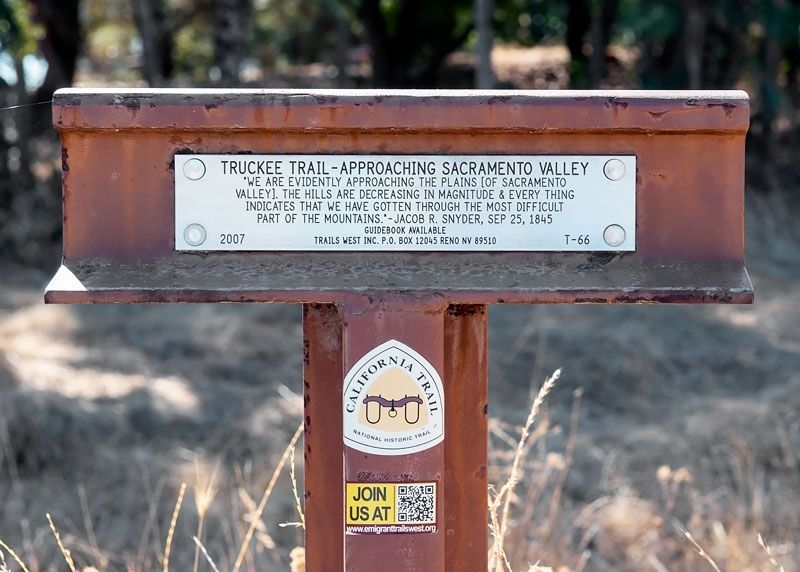 Truckee Trail - Approaching Sacramento Valley Marker. Click for full size. Truckee Trail - Approaching Sacramento Valley Marker image. Click for full size.
