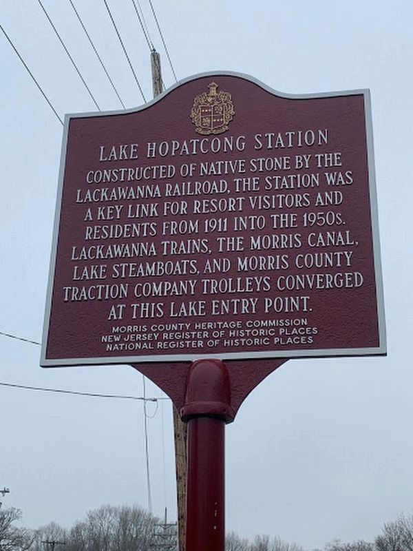 Lake Hopatcong Station Marker image. Click for full size.