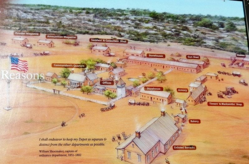 Marker detail: Fort Union Layout image. Click for full size.