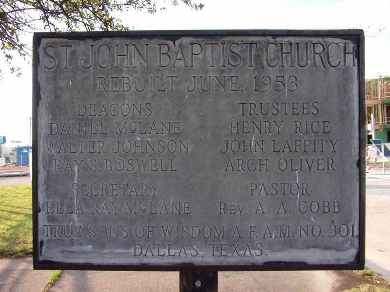 An additional St. John Baptist Church Marker image. Click for full size.