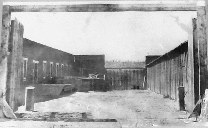 Marker detail: Commissary Storehouse, circa 1860s image. Click for full size.