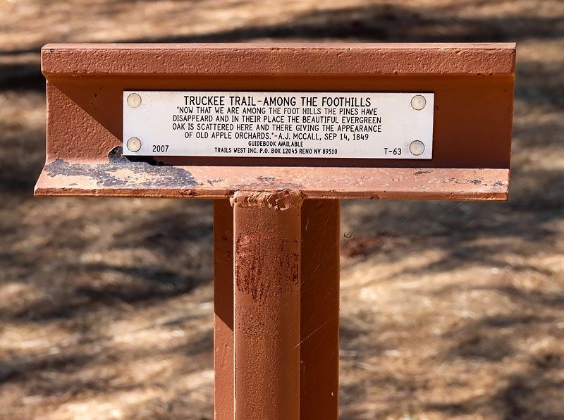 Truckee Trail - Among the Foothills Marker image. Click for full size.