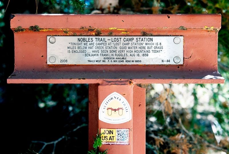 Nobles Trail - Lost Camp Station Marker image. Click for full size.