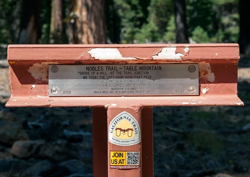Nobles Trail - Table Mountain Marker image. Click for full size.
