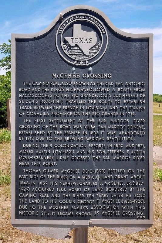 McGehee Crossing Marker image. Click for full size.