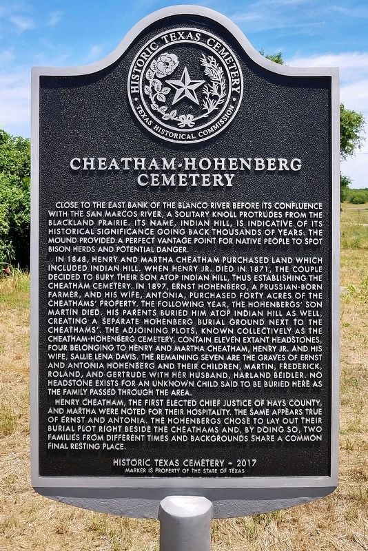Cheatham-Hohenberg Cemetery Marker image. Click for full size.